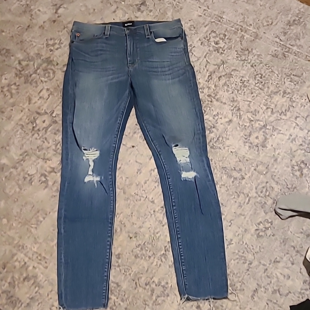 Blue Skinny Distressed Jeans